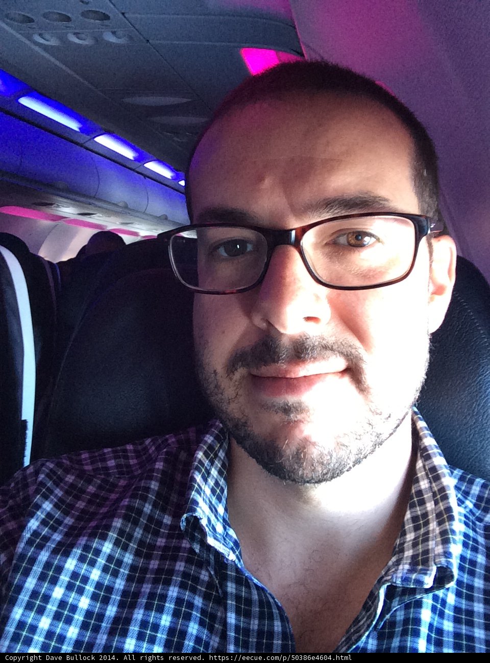 Self-portrait of Dave B with his eyeglasses