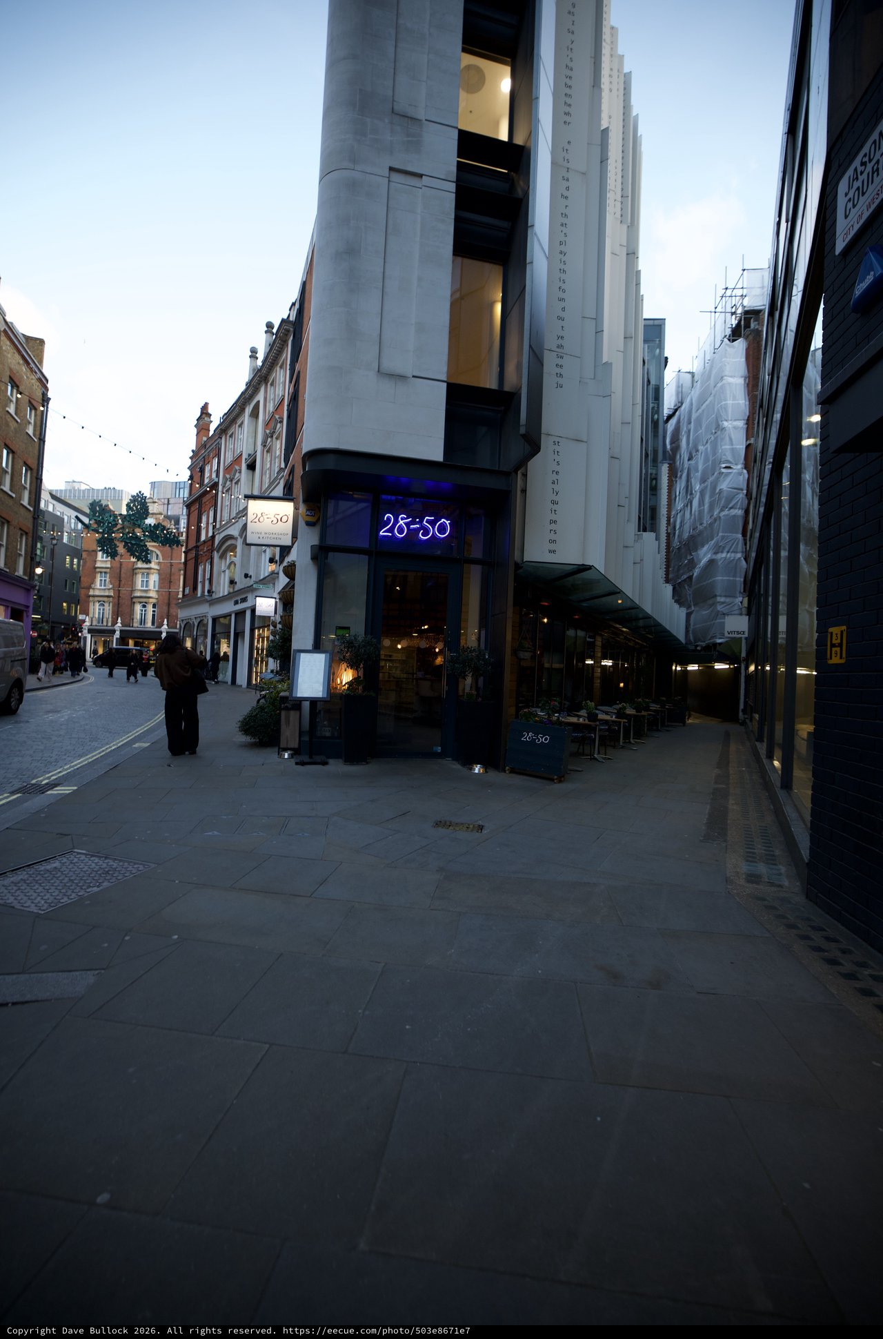 Modern Architecture on London Street at Dusk