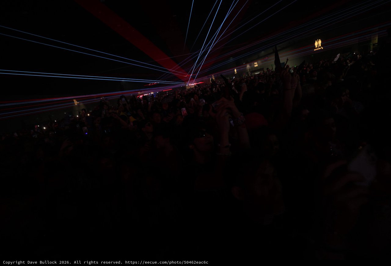 Laser Light Storm Over Wobbleland Festival Crowd
