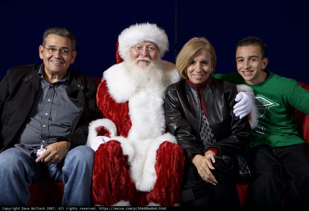 Family Christmas Photo with Santa
