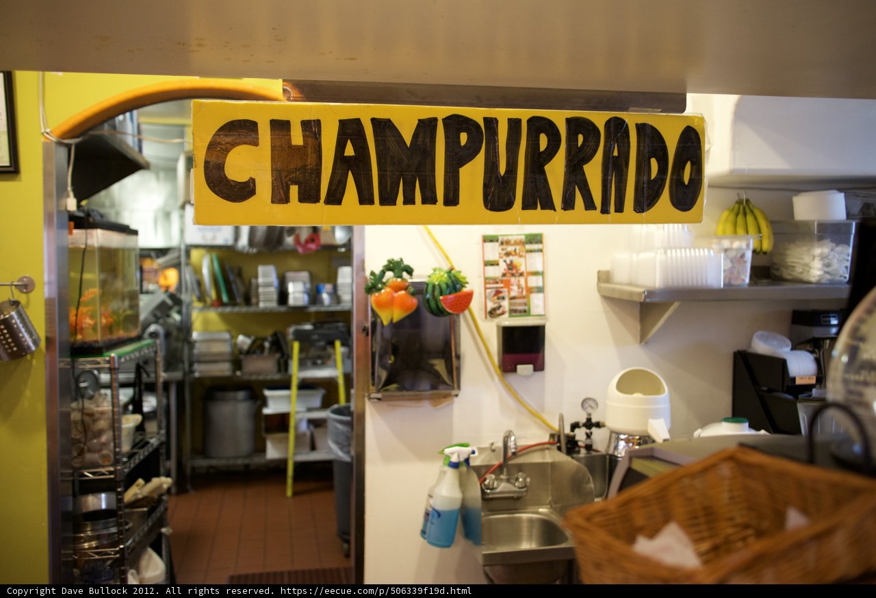 Champerro Sign in a Restaurant