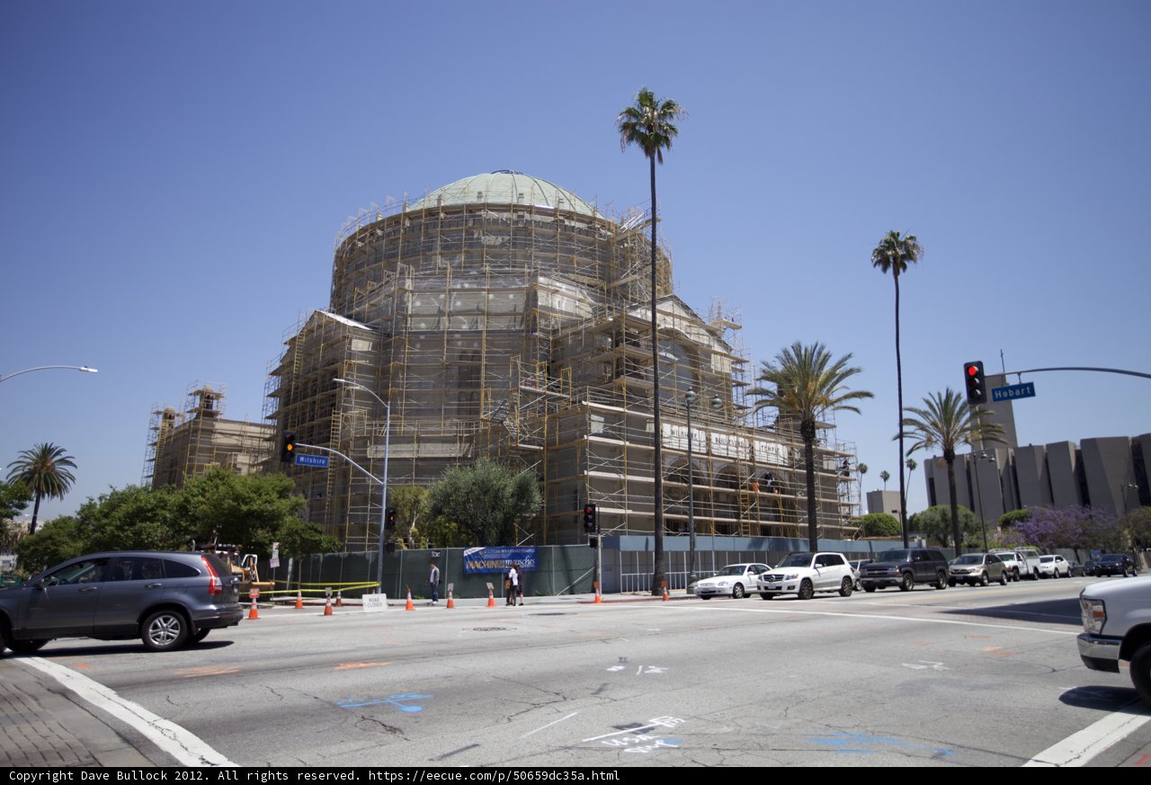 Construction of the New Temple of the LDS Church in Los Angeles