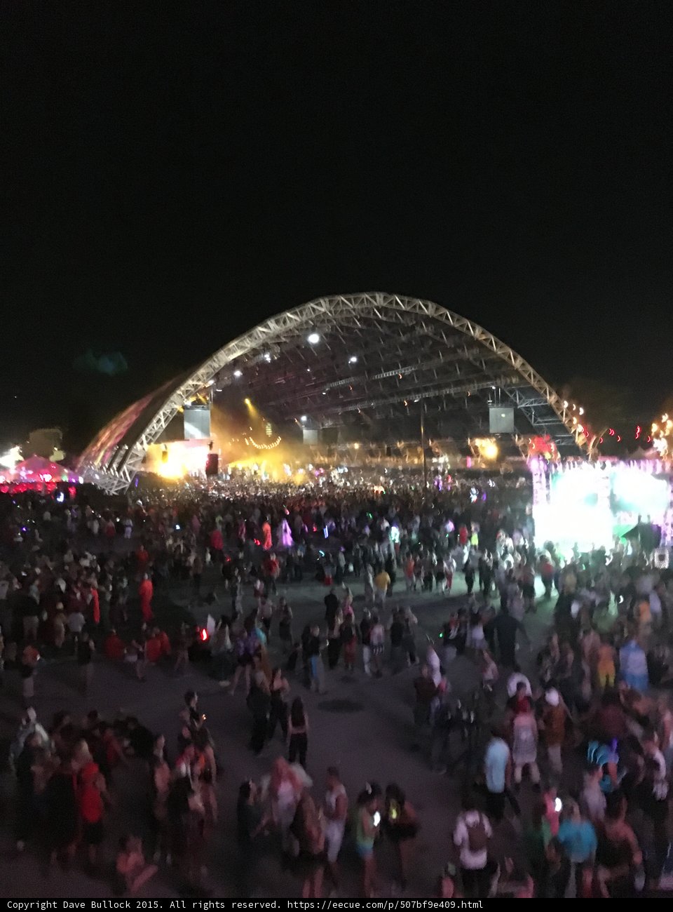 Urban Lights and Nightlife at a Music Festival