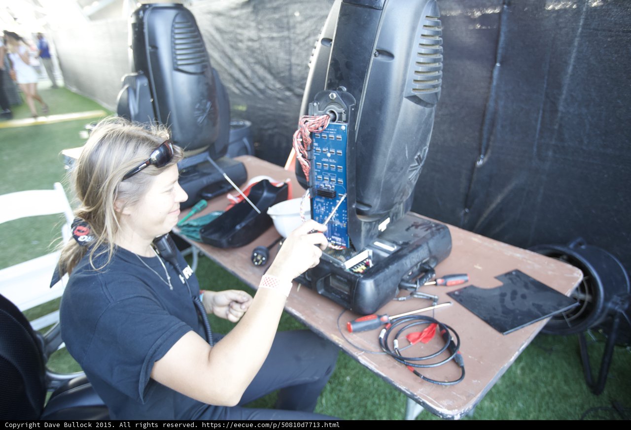 Lighting Technician at Work
