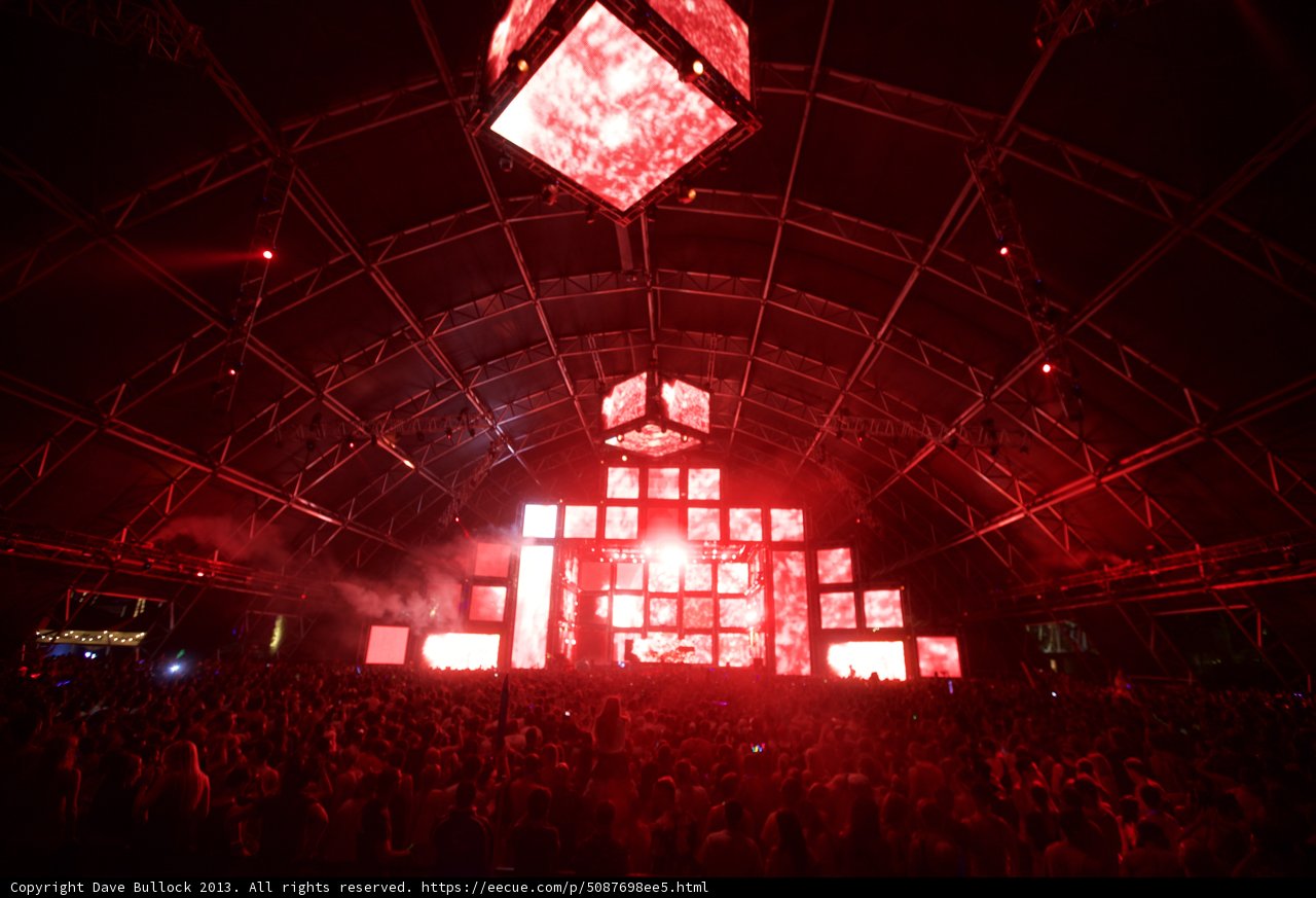 Coachella Stage Lights up with an Enthusiastic Crowd