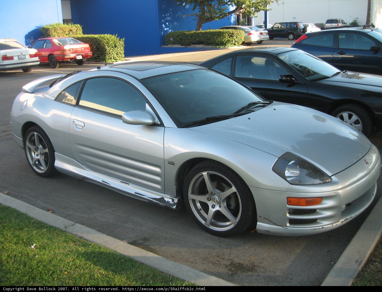 Shiny Sports Car in Parking Lot