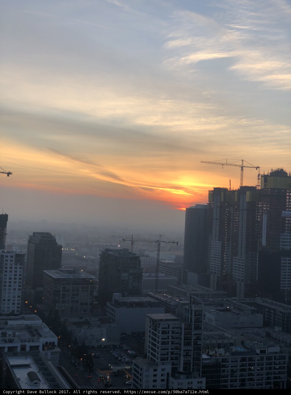 Sunset Colors Over the Urban Metropolis