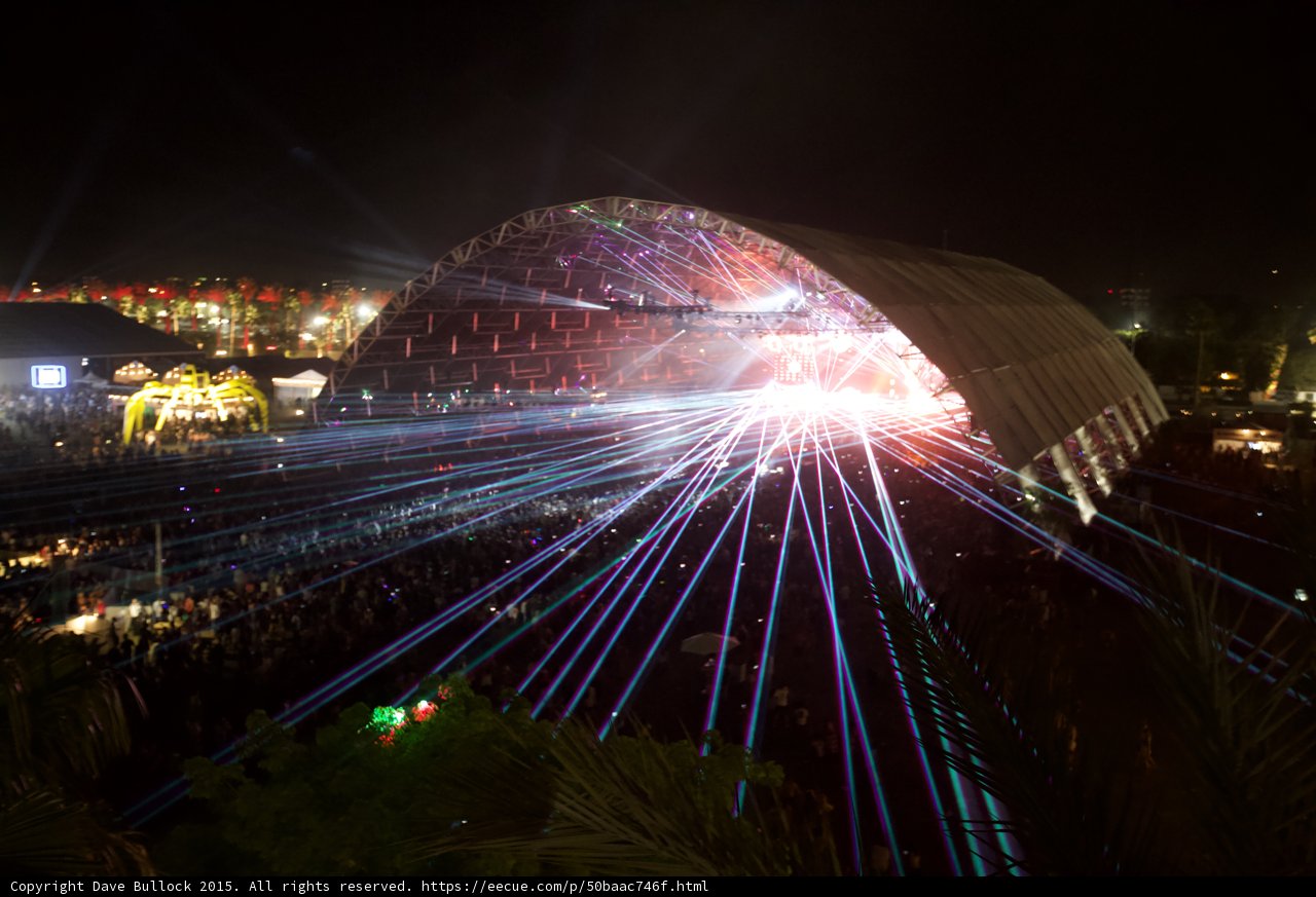 Electrifying Night Sky at Coachella Concert