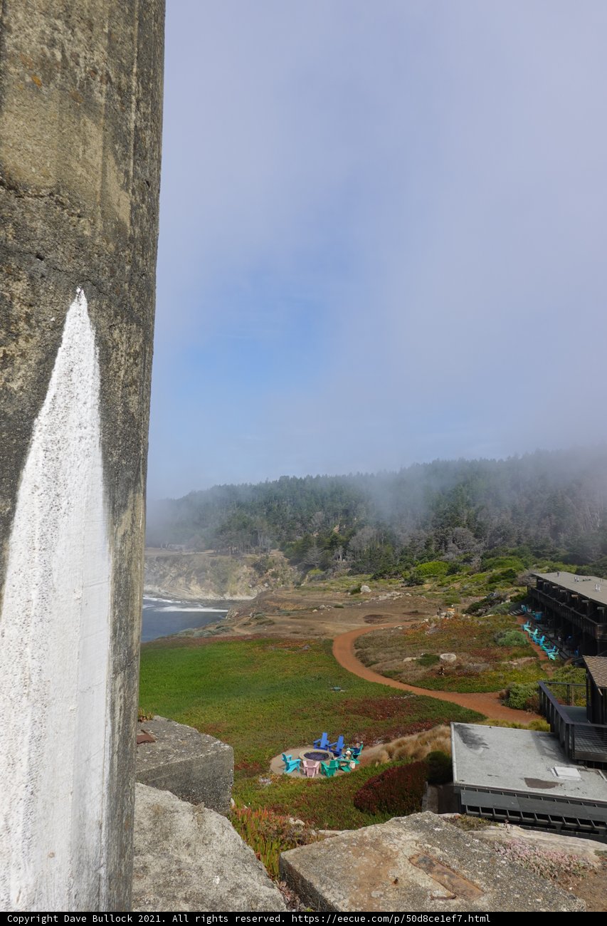 Serene Ocean View from a Concrete Pillar