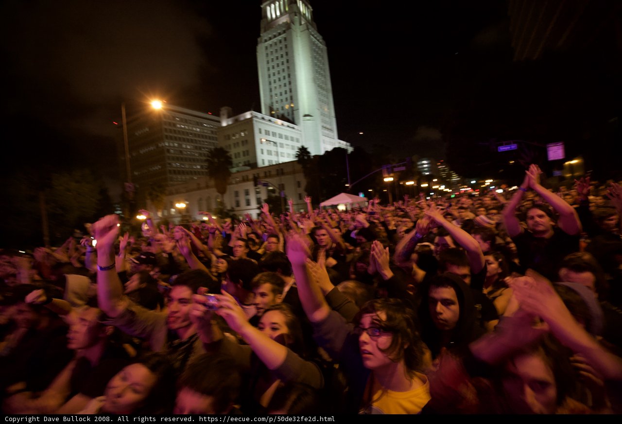 Nighttime Metropolis Crowd