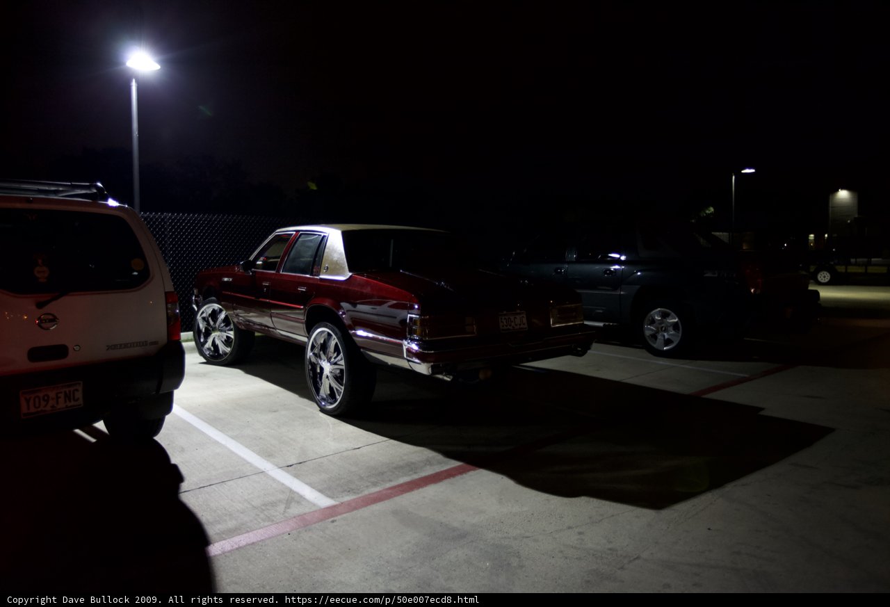 Nighttime Parking Lot Scene