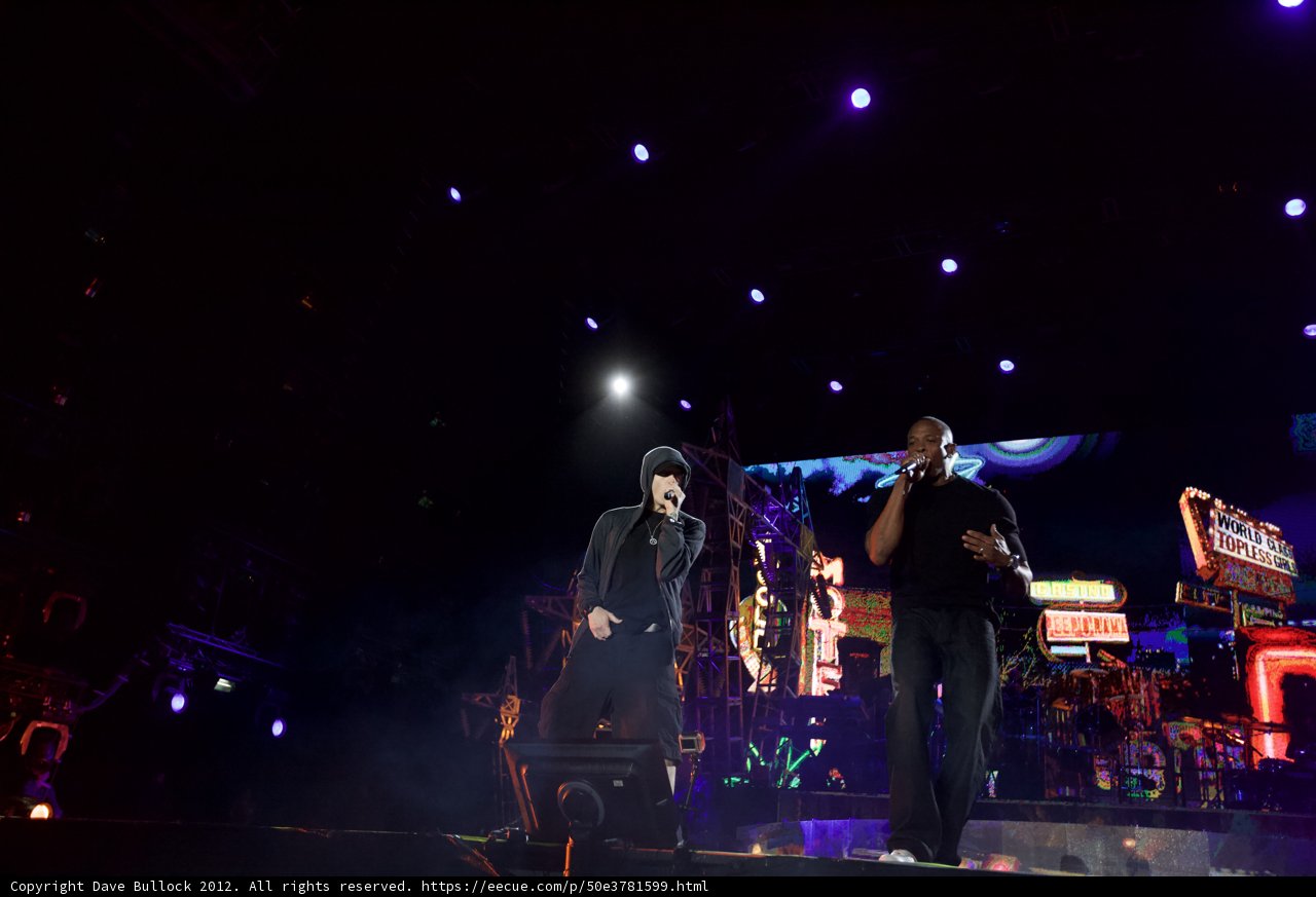 Dr. Dre and Guest Performer Shine in Purple Spotlight at Coachella