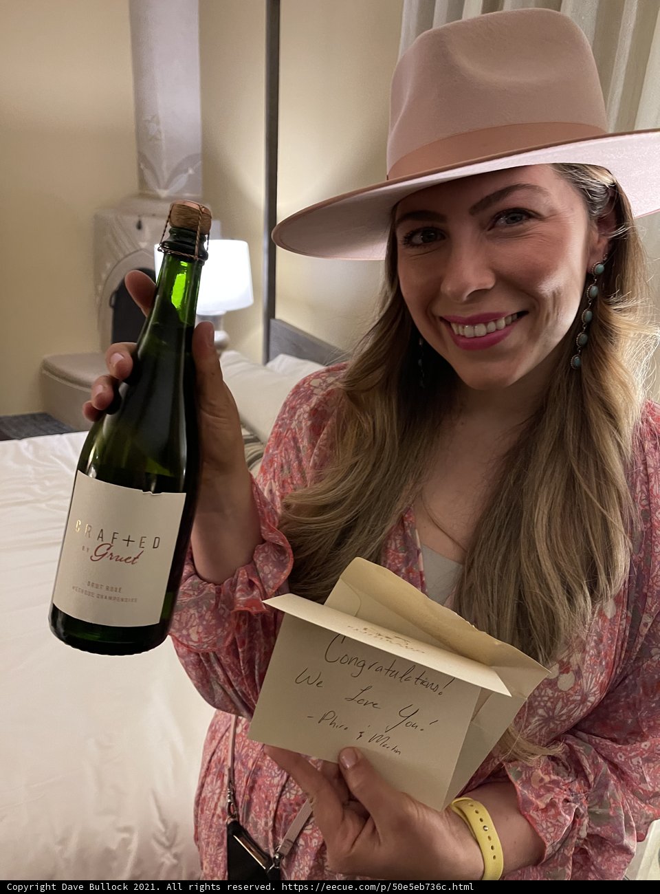 A Happy Woman and Her Wine