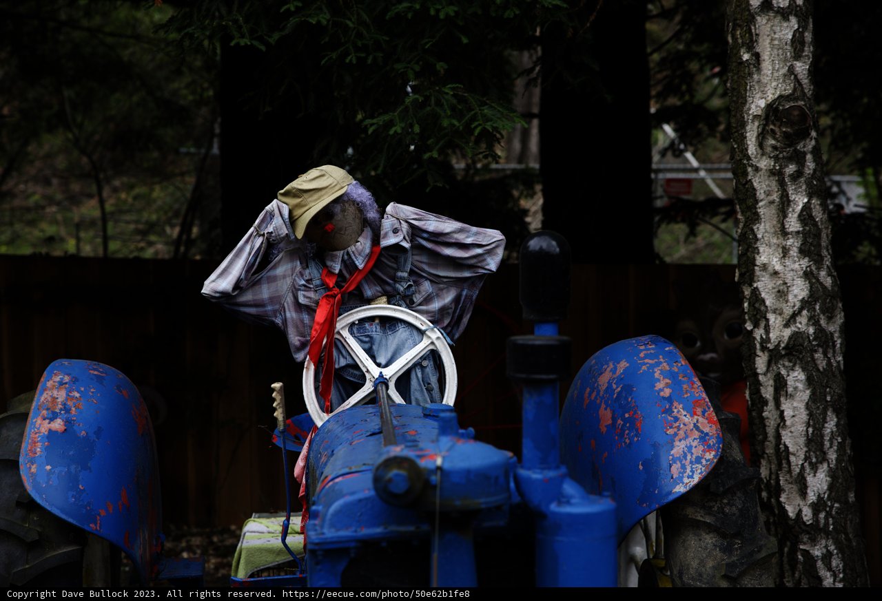 The Whimsical Scarecrow Tractor