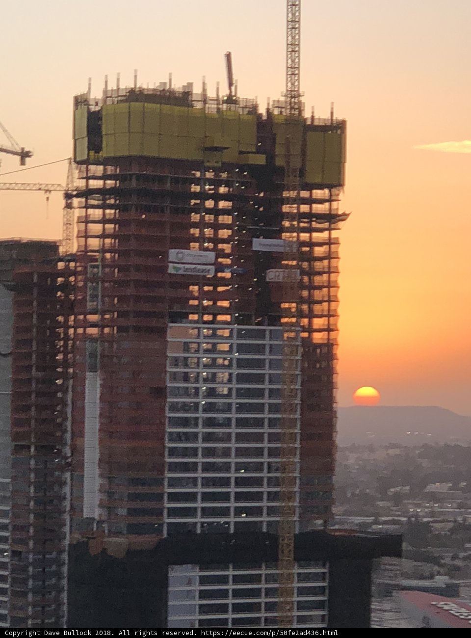 Towering Skyline Under the Sunset Glow