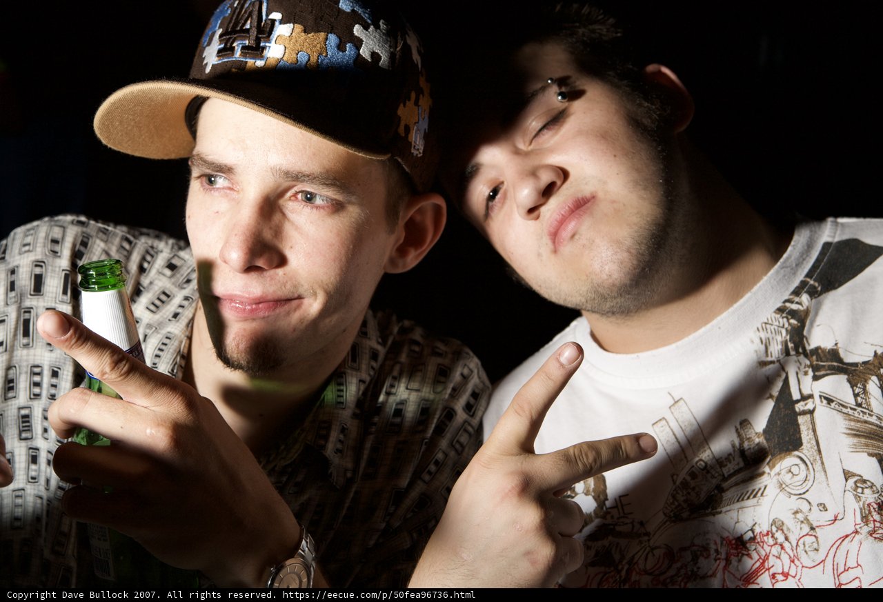Two Men Strike a Pose