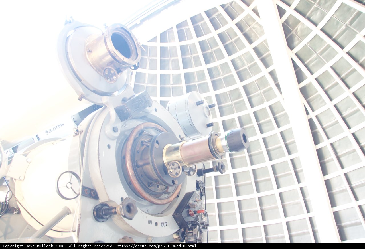 Centered Telescope in Planetarium Room