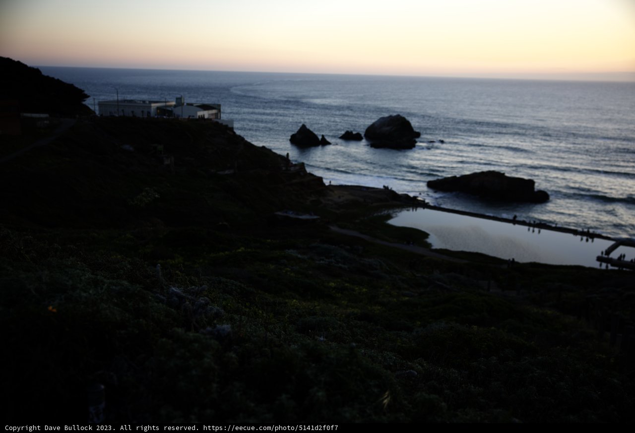 Twilight View of Sutro Baths Ruins
