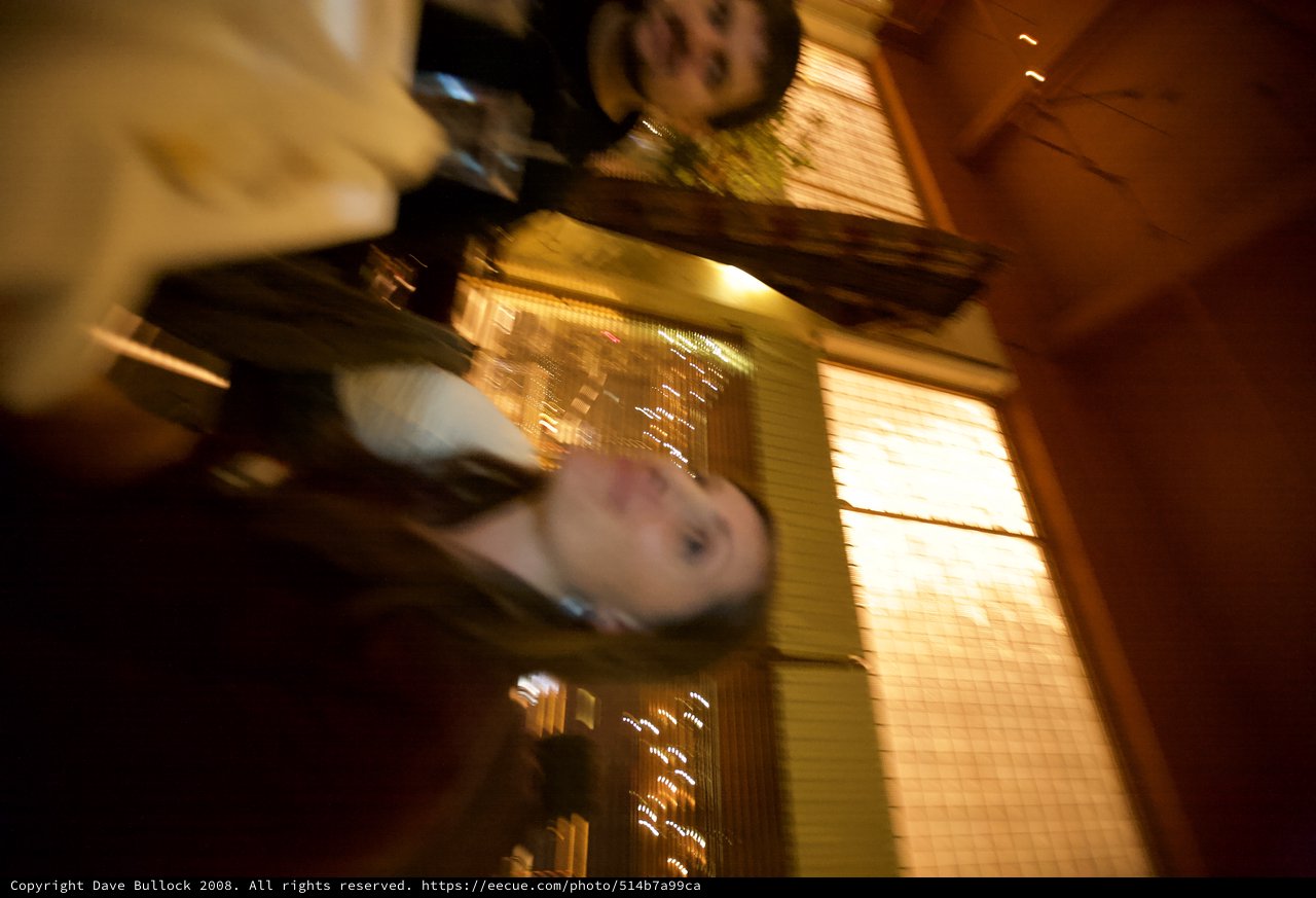 Blurred Moment at a Dimly Lit Restaurant Evening