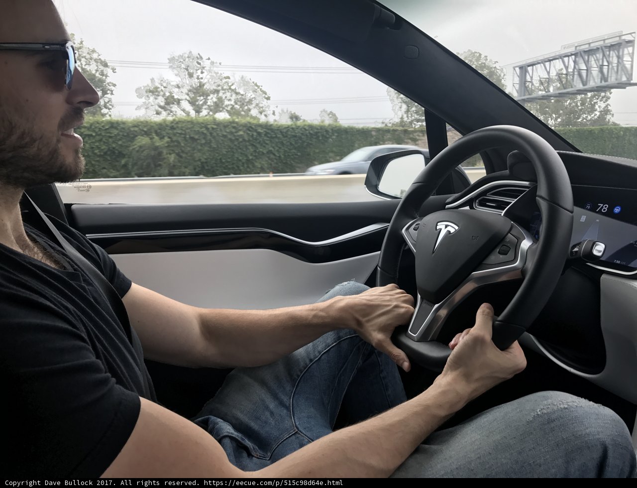 Cruising in a Tesla