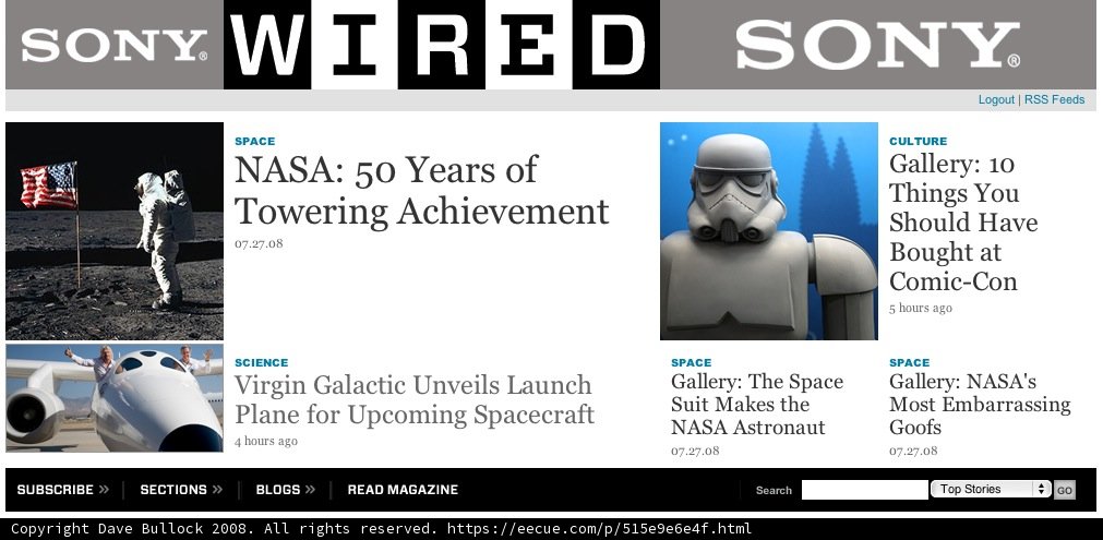 Sony's New Website Launch