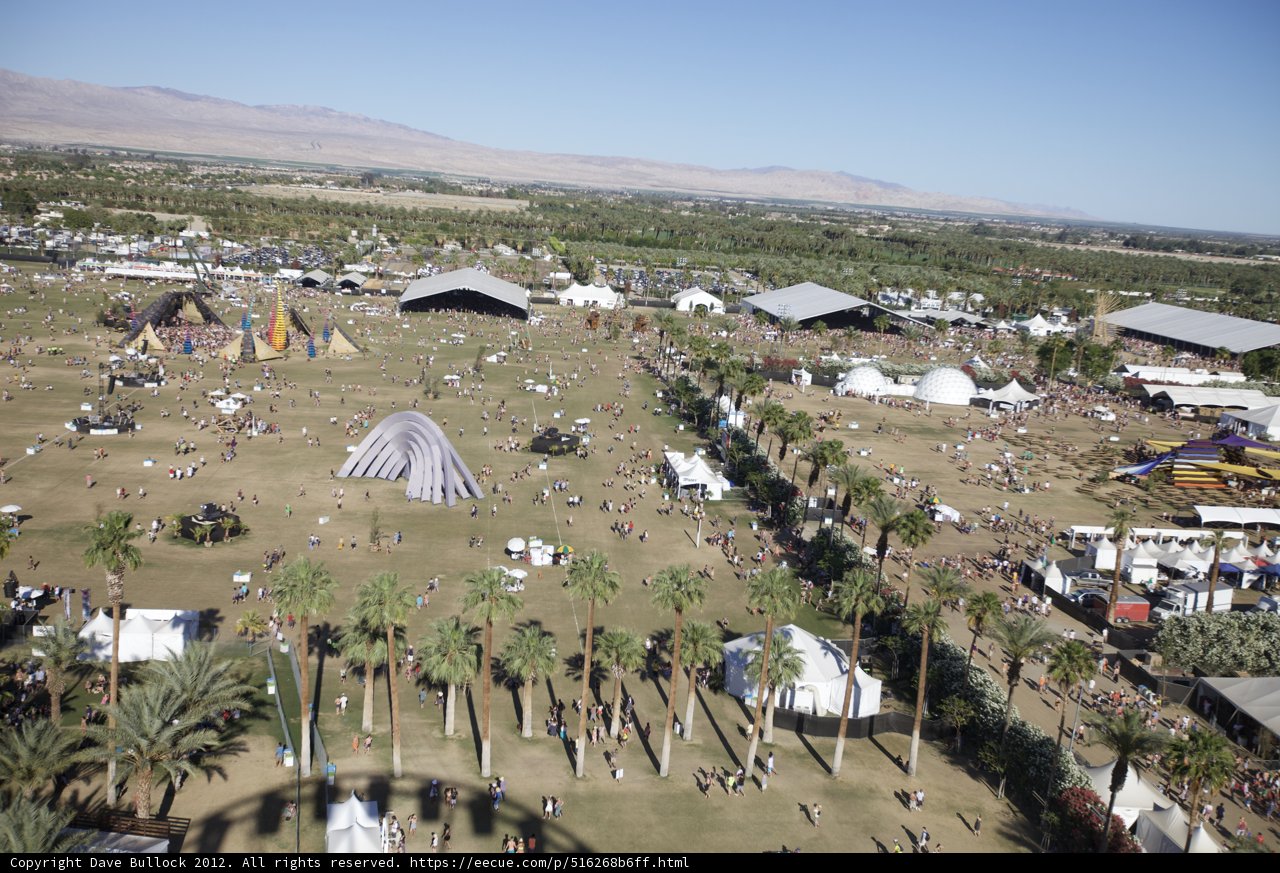 Aerial View of a Festival Crowd