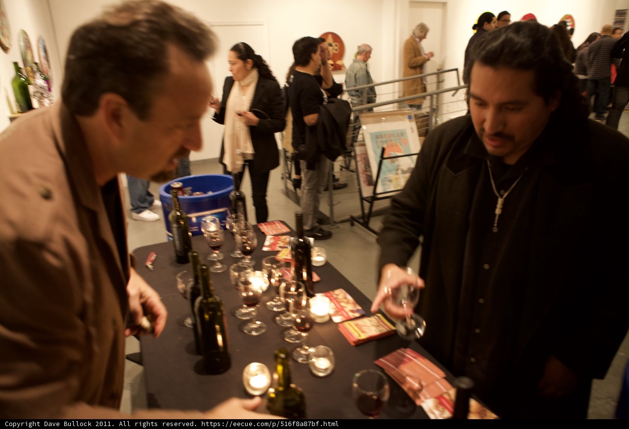 Brown-Coated Man at Wine Party