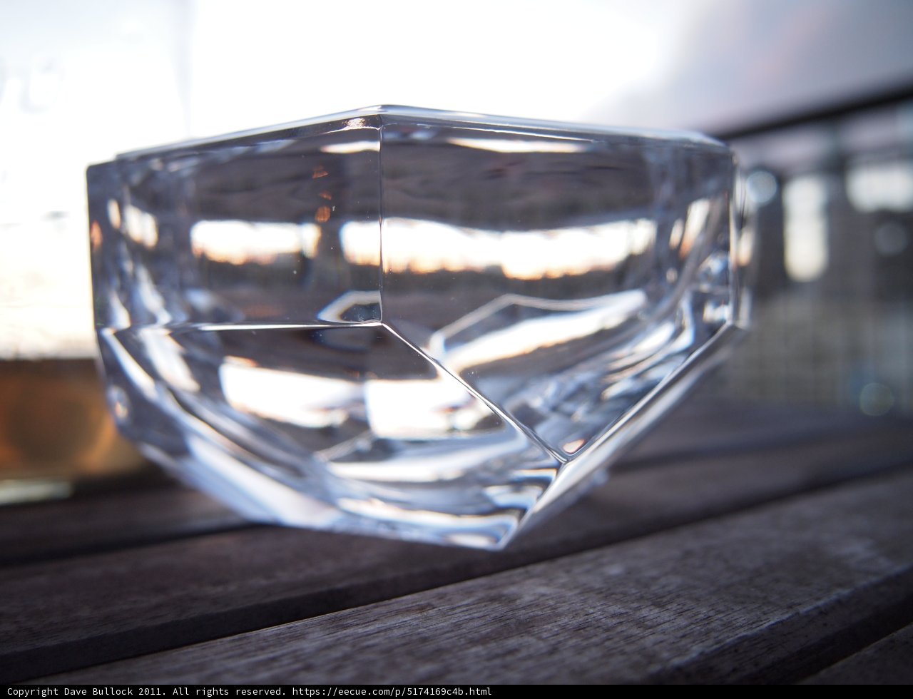 Crystal Vase on Wooden Table