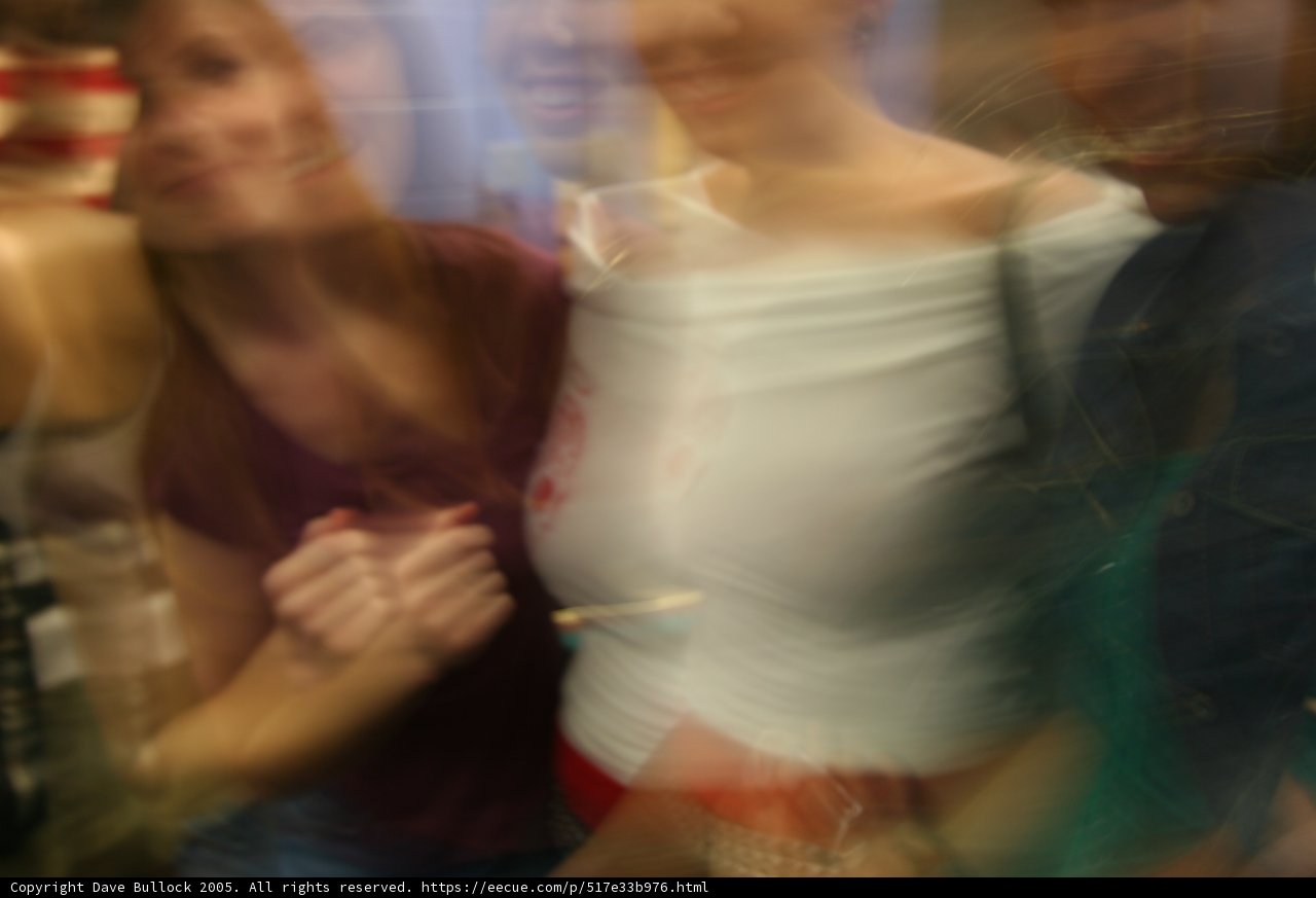 Blurry Nightclub Crowd