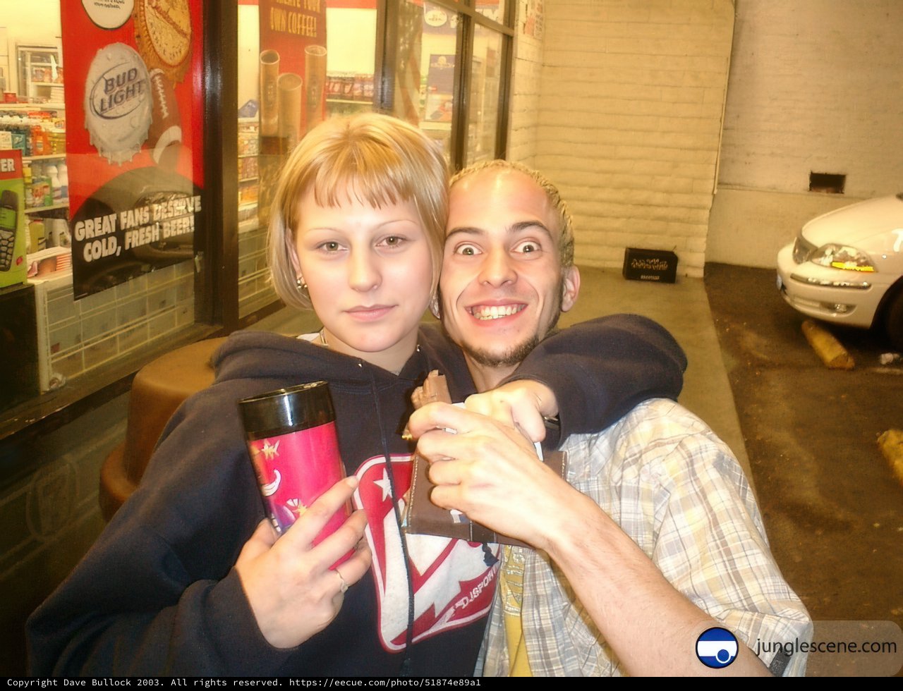 Posing in Front of the Store