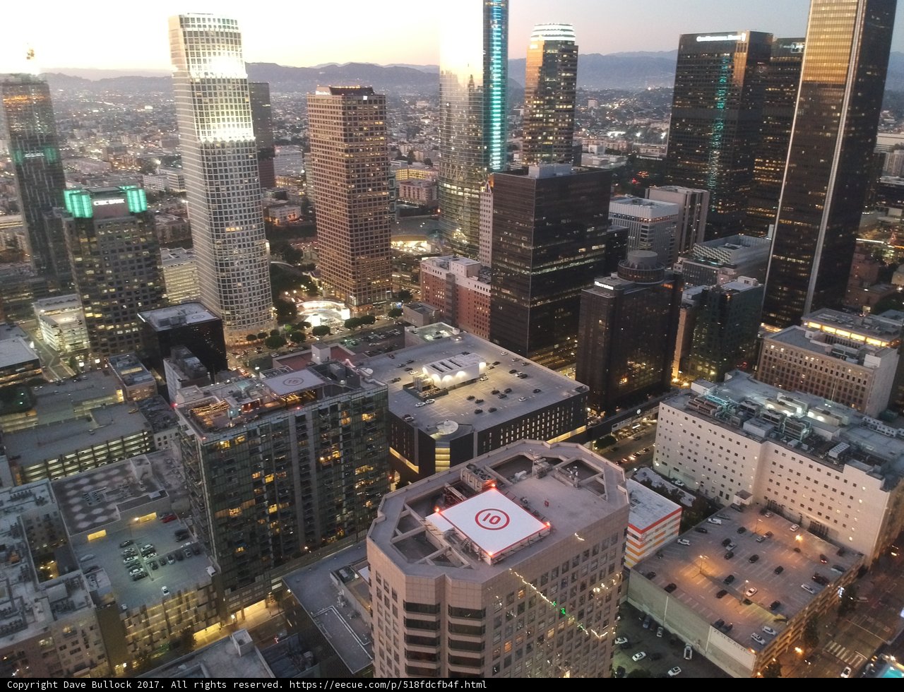Sunset over Downtown LA