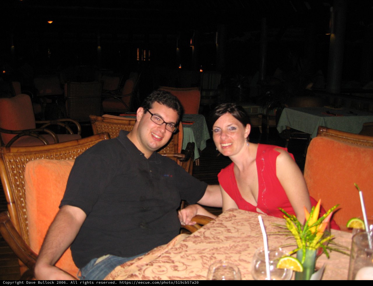 Couple Enjoying a Romantic Evening Dinner in Fiji