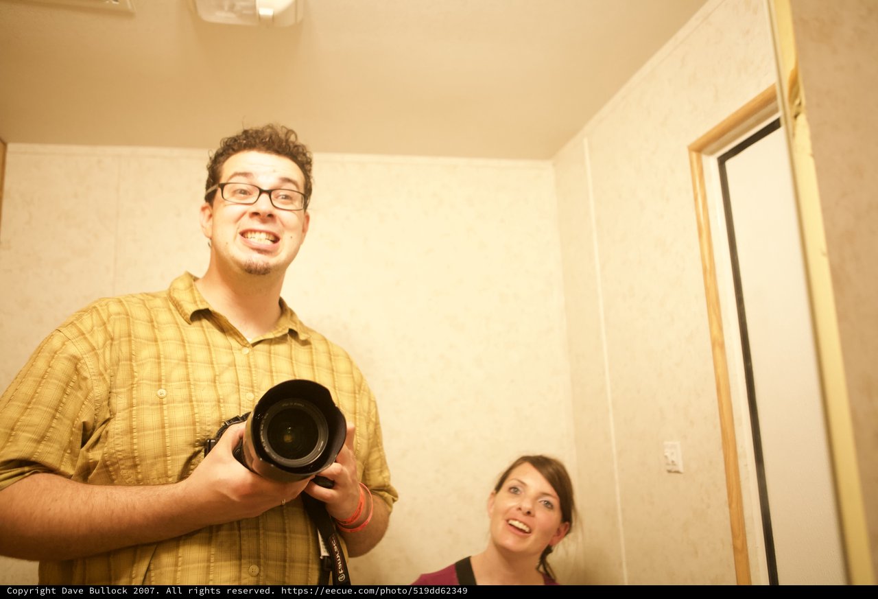Dave and Penelope Laugh With Camera in Hand