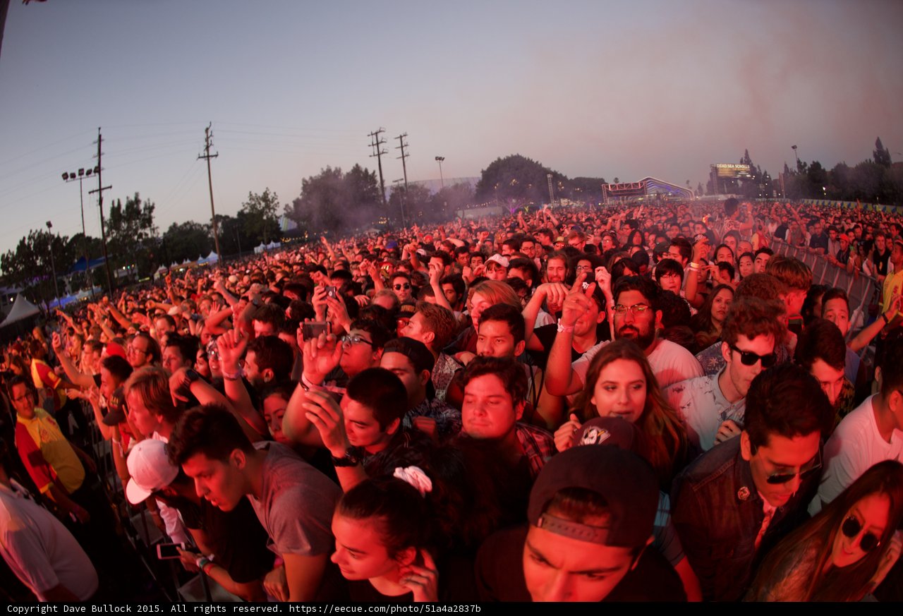 Diverse Crowd at Dusk