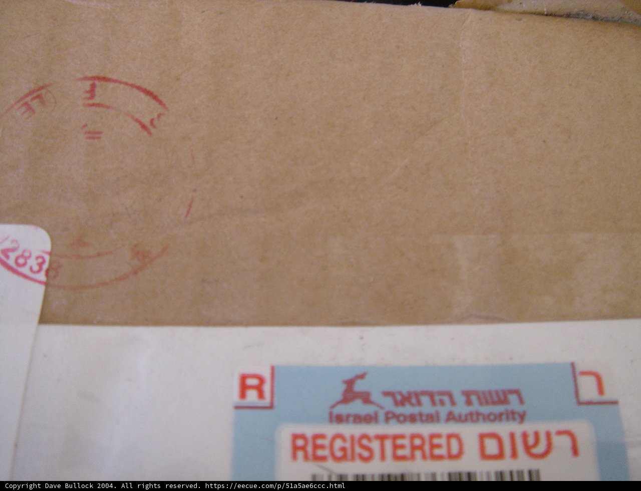 Airmail Stamp on a Document