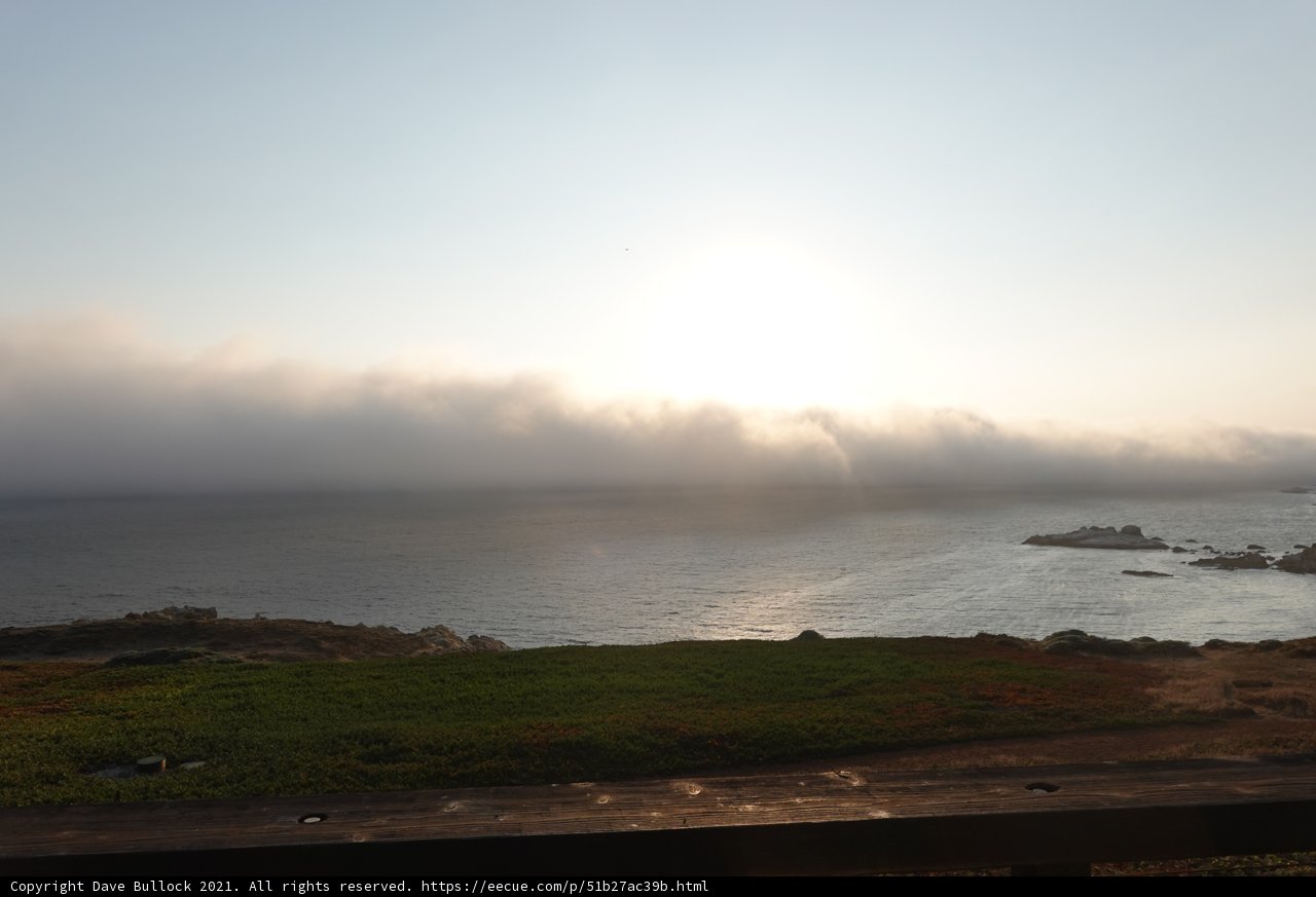 Misty Sunset on the Ocean