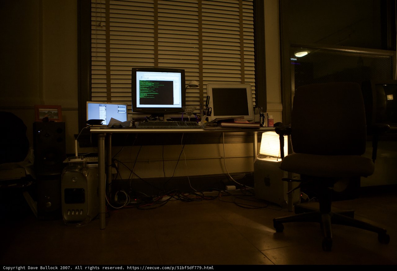 Desktop Setup for Late-Night Work