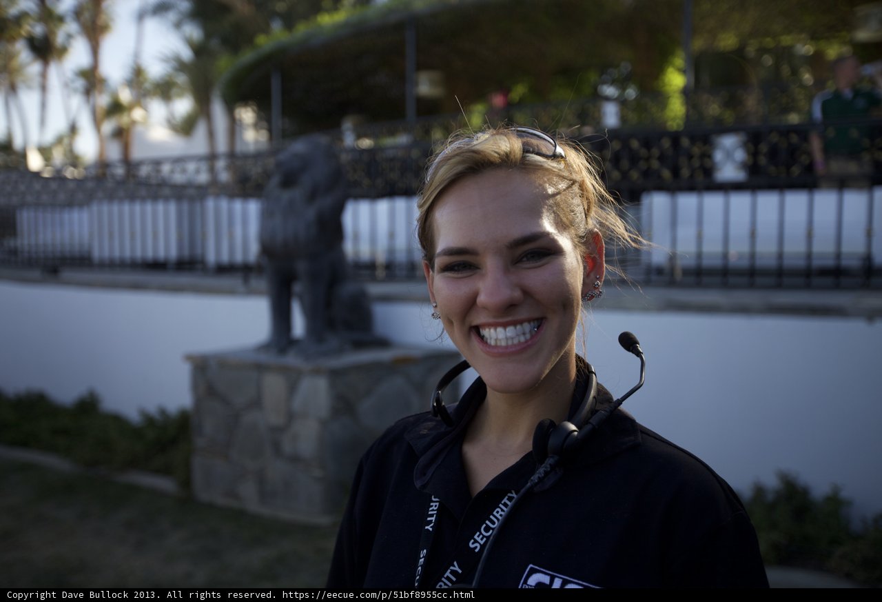 Smiling Woman Poses in Coachella Landscape