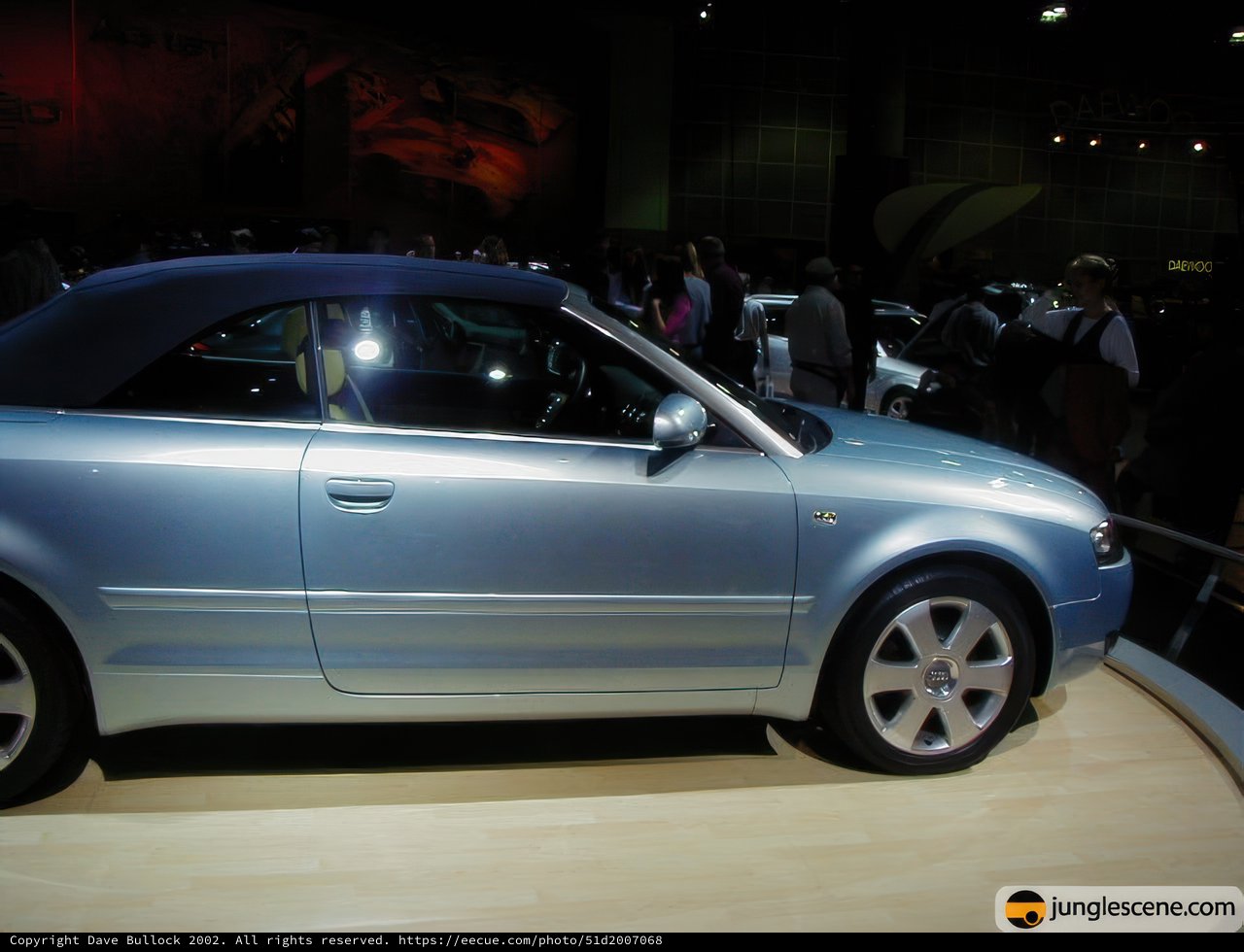 The Sleek Blue Convertible Steals the Show