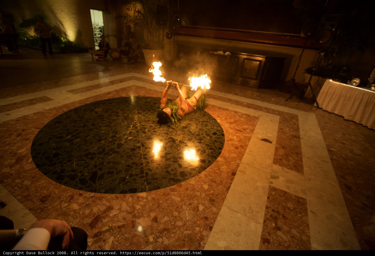 Fire Dance in a Spacious Room