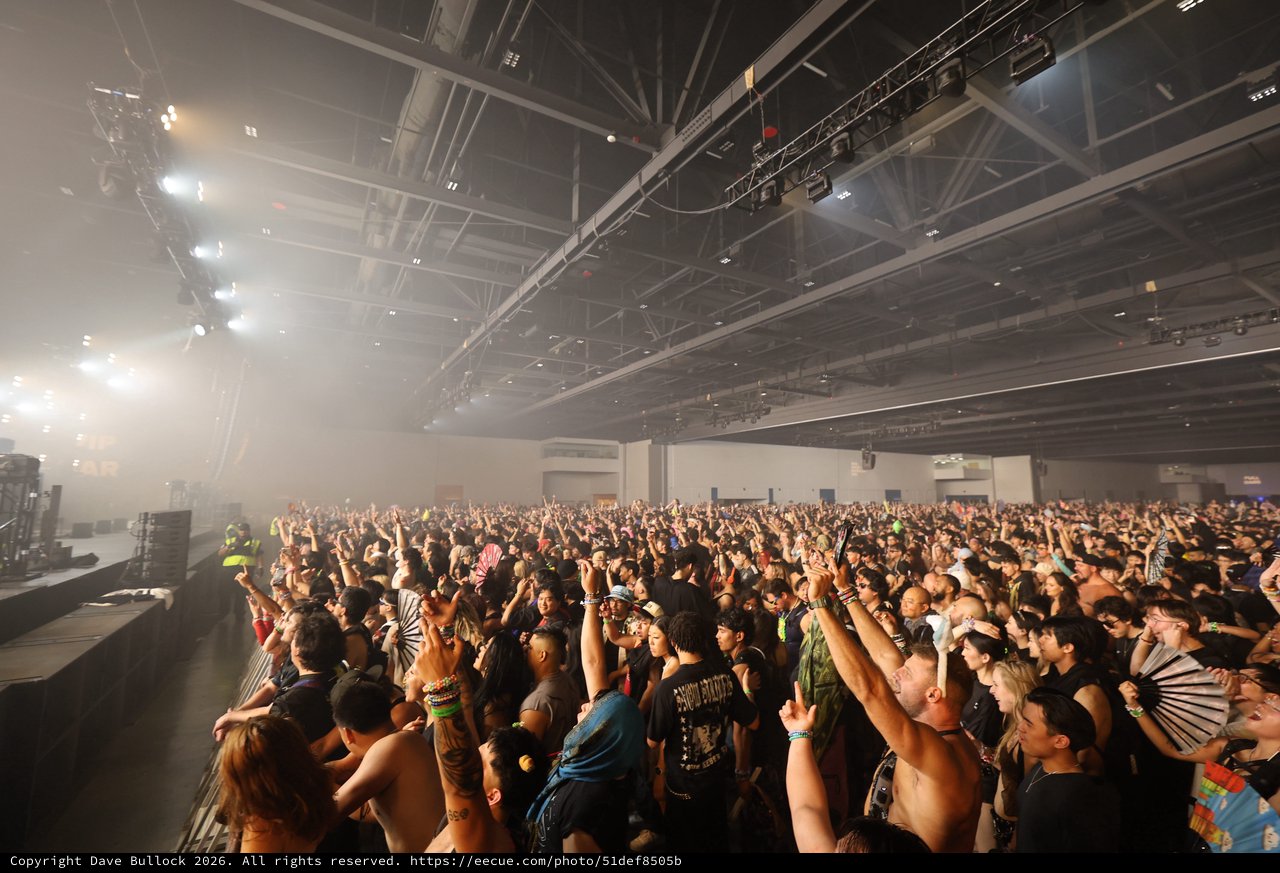Massive Indoor EDM Festival Crowd at Wobbleland 2026