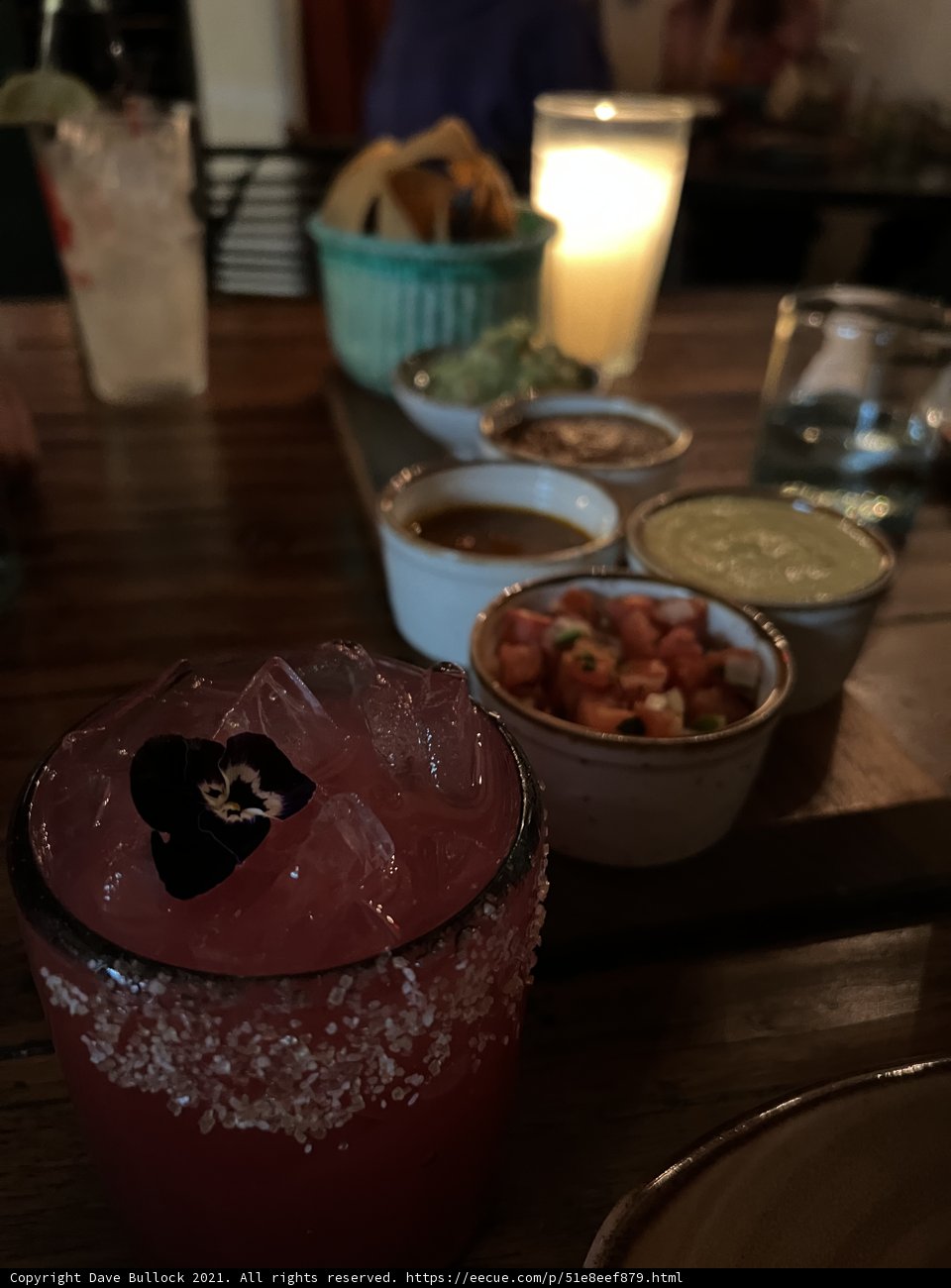 Refreshing Drink and Salsa Snack
