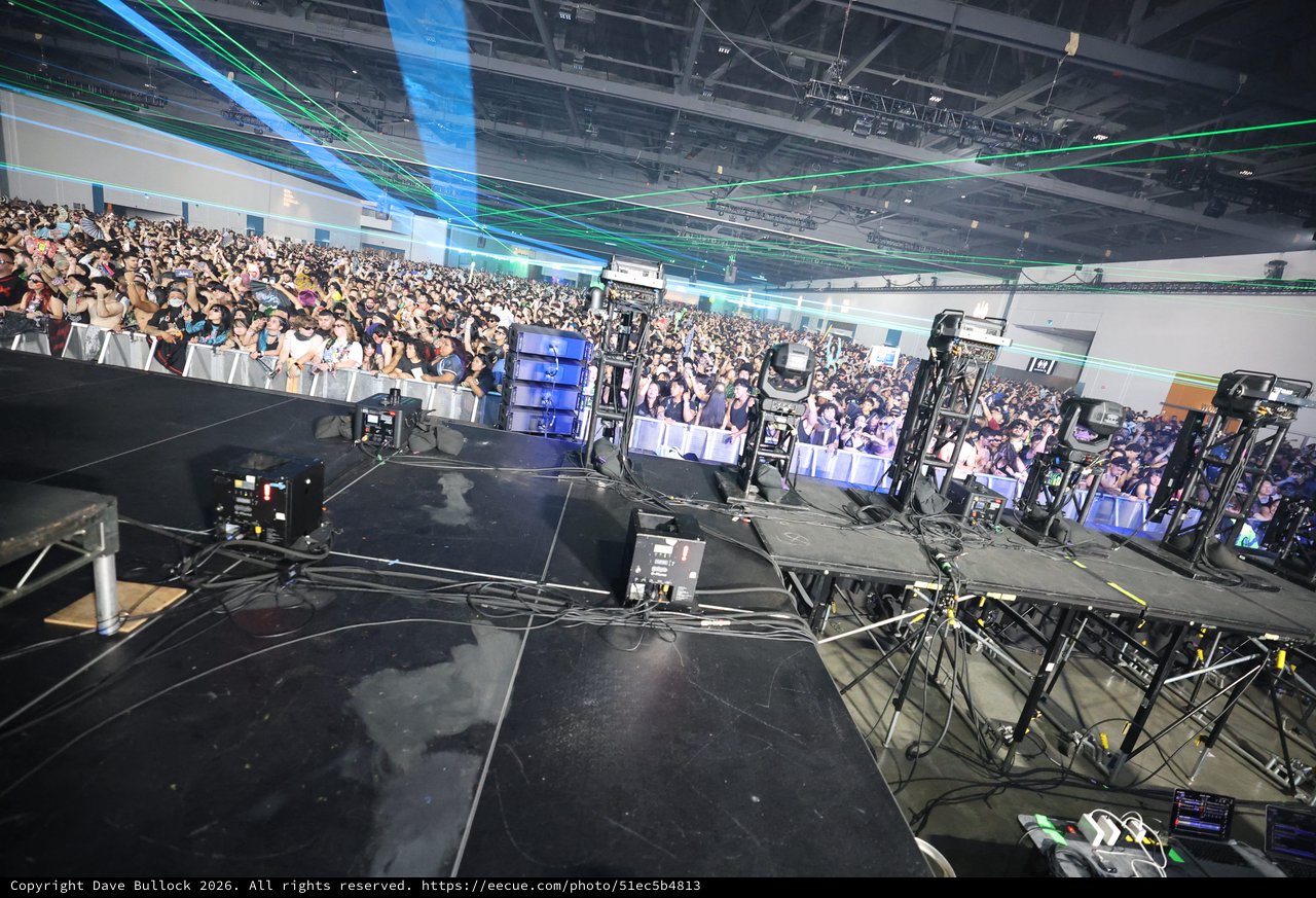 Laser-Lit Stage View Over Massive Wobbleland Crowd