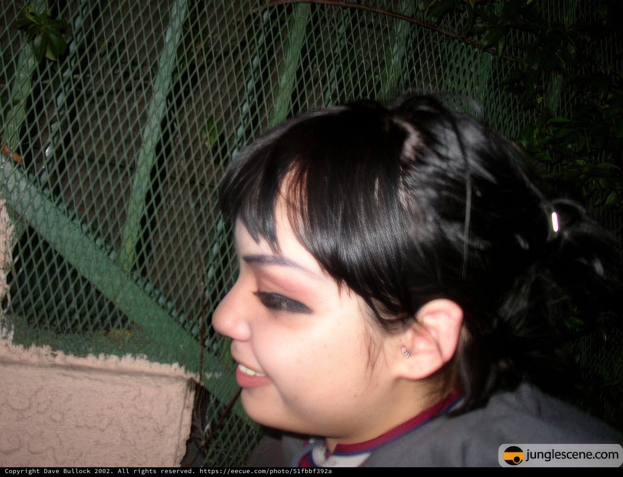 Black Haired Woman with Earrings