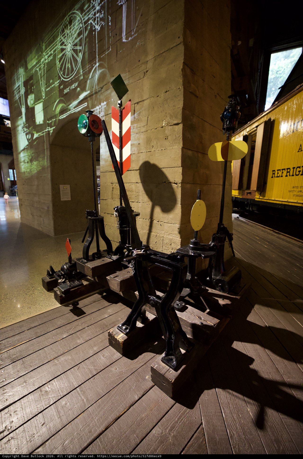 Vintage Railway Signal Equipment Display at Museum