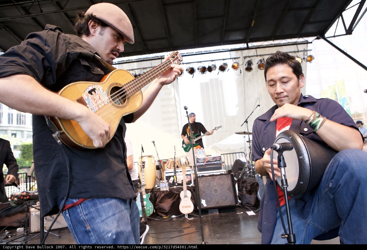 Ozomatli Music Band Performing on Stage