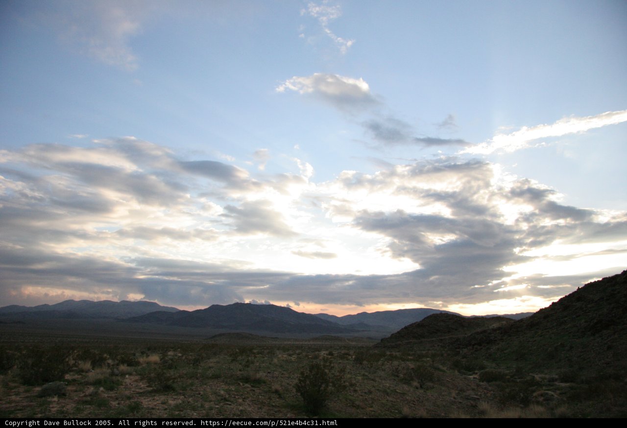Desert Sunset with Clouds