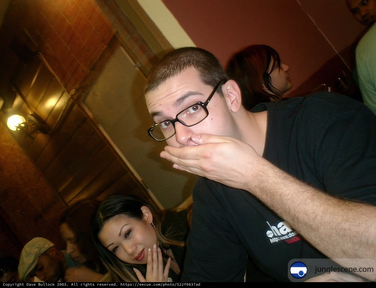 Dave B enjoys his sandwich