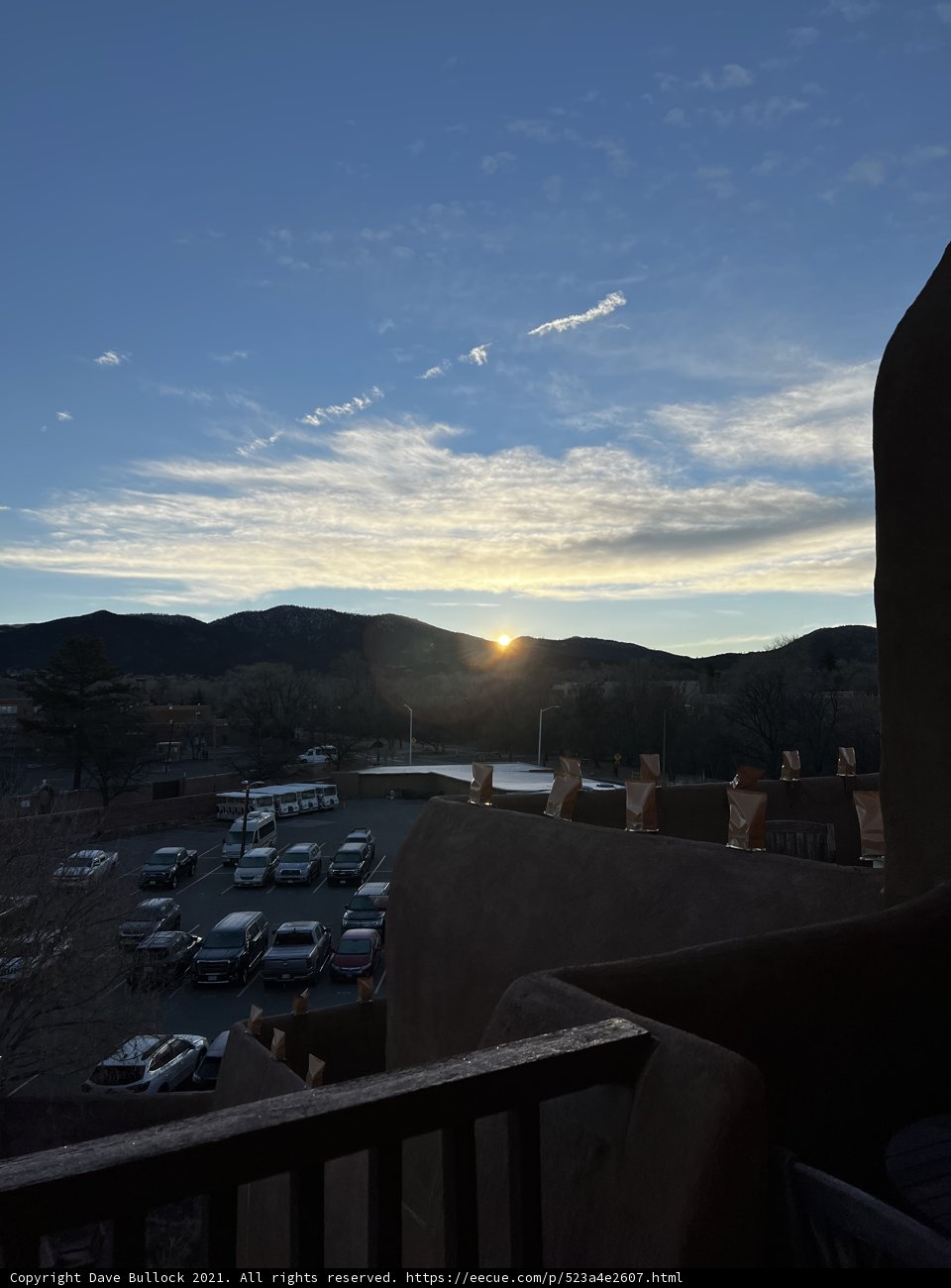 Sunset at the Taos Inn Parking Lot