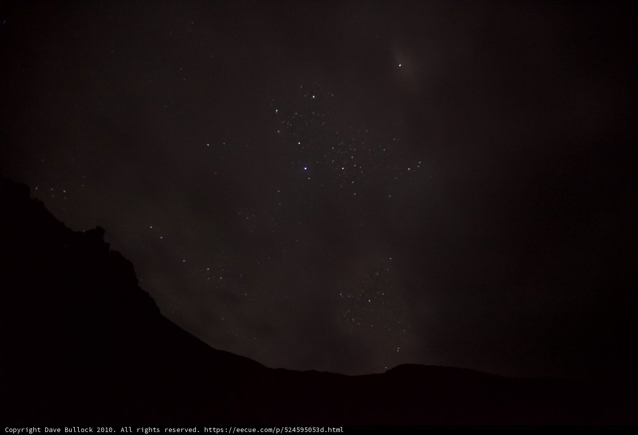 A Glimpse of the Starry Night Sky